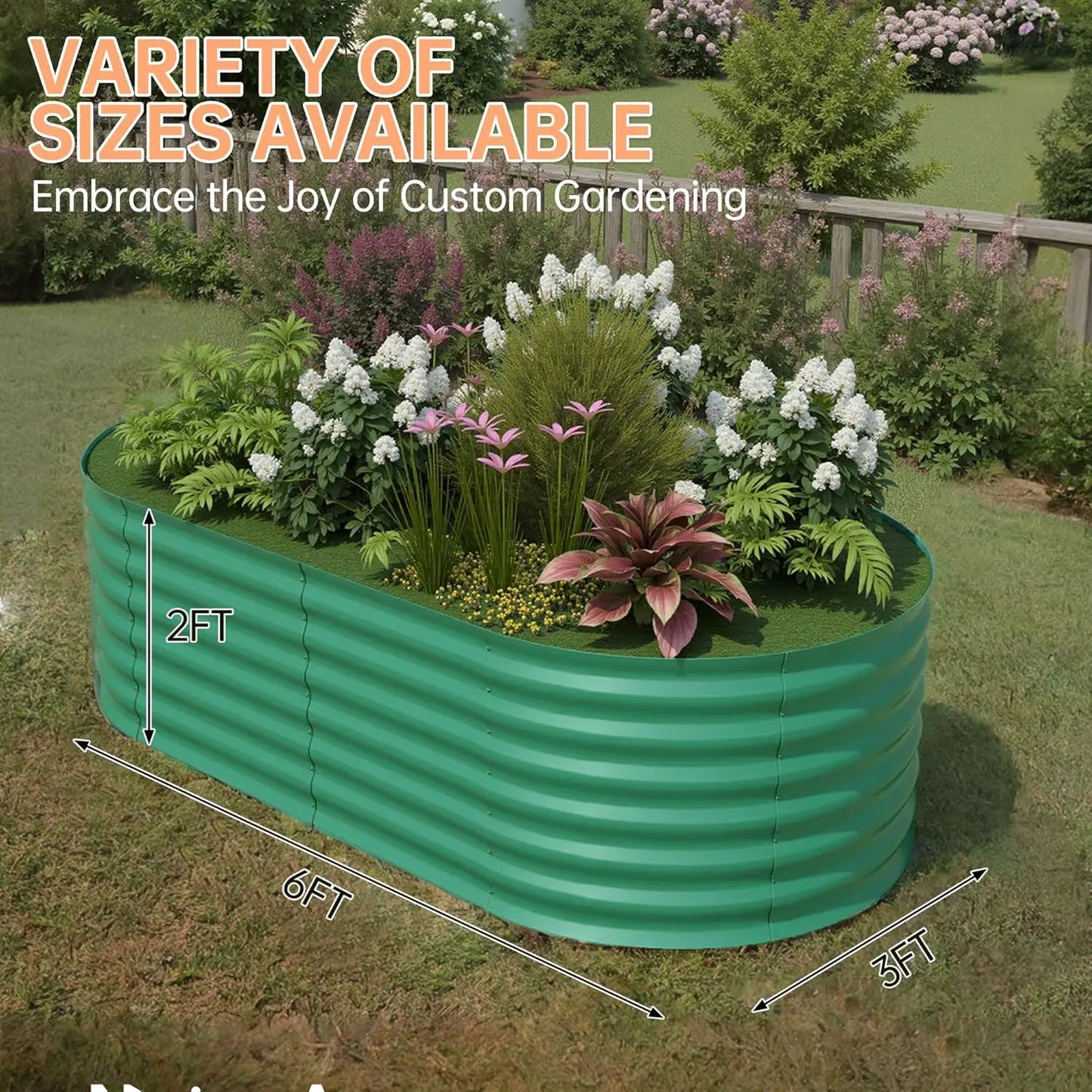 TWISTER.CK Galvanized Raised Garden Bed Kit For Vegetables And Herbs