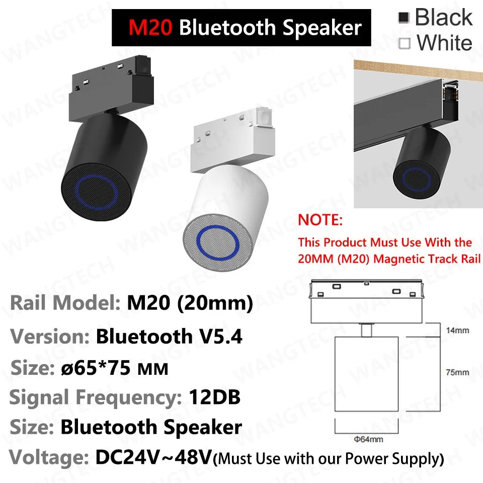 Magnetic Track Bluetooth Speaker Wireless Stereo Sound