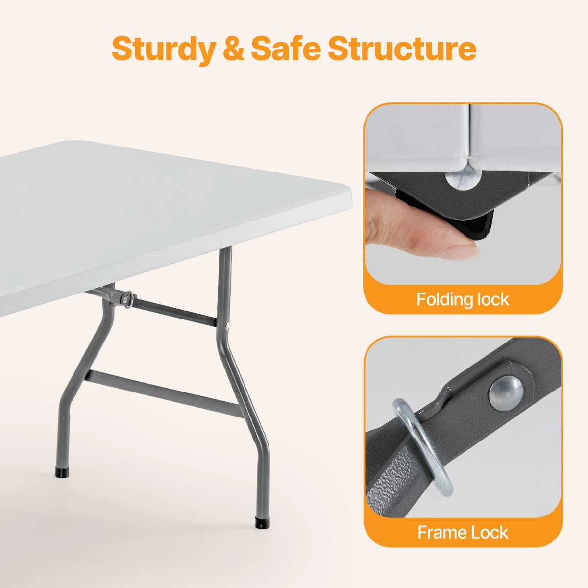 MCQ Folding Outdoor Picnic Table With Carrying Handle For Camping