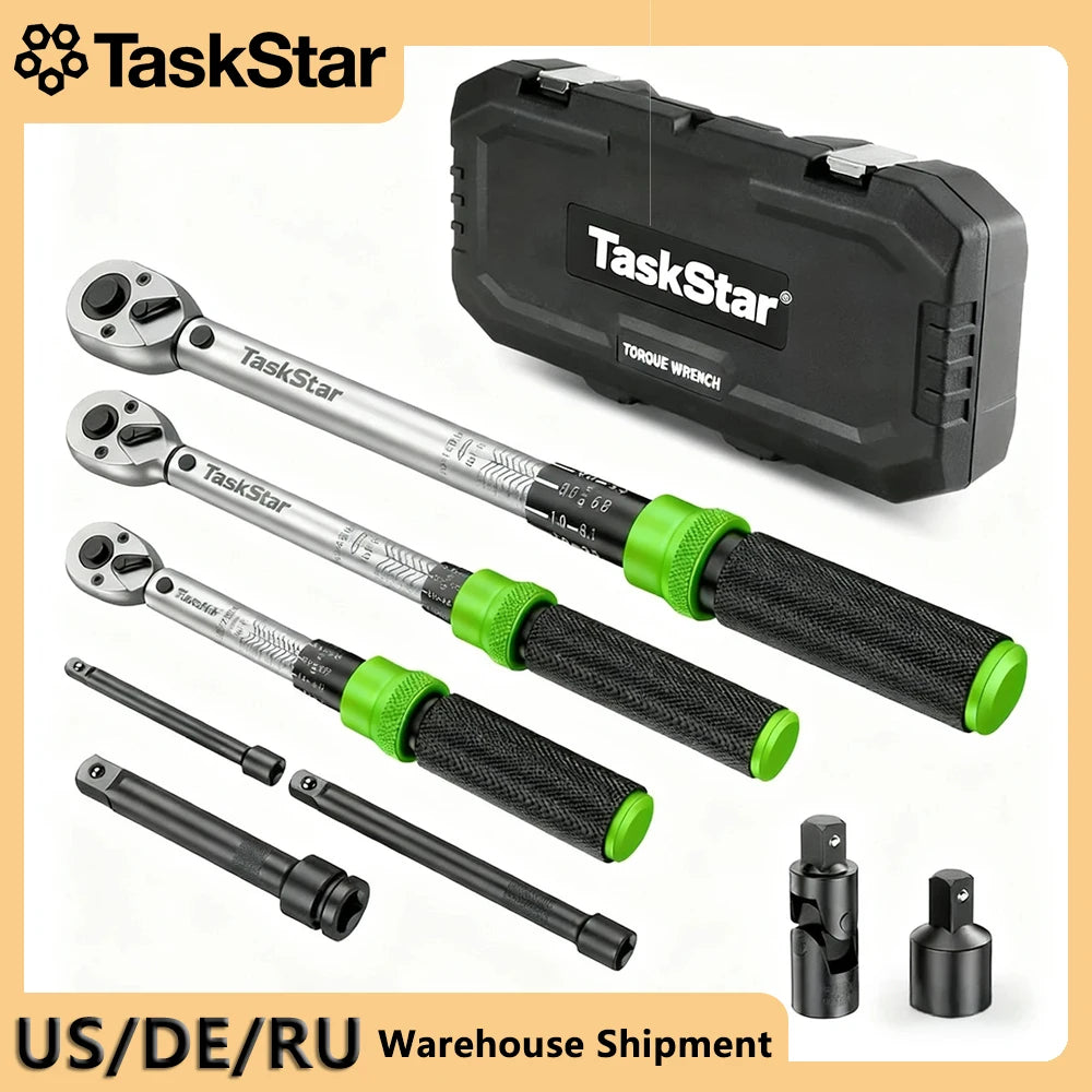 TaskStar 3 Piece Torque Wrench Set for Bicycle Motorcycle
