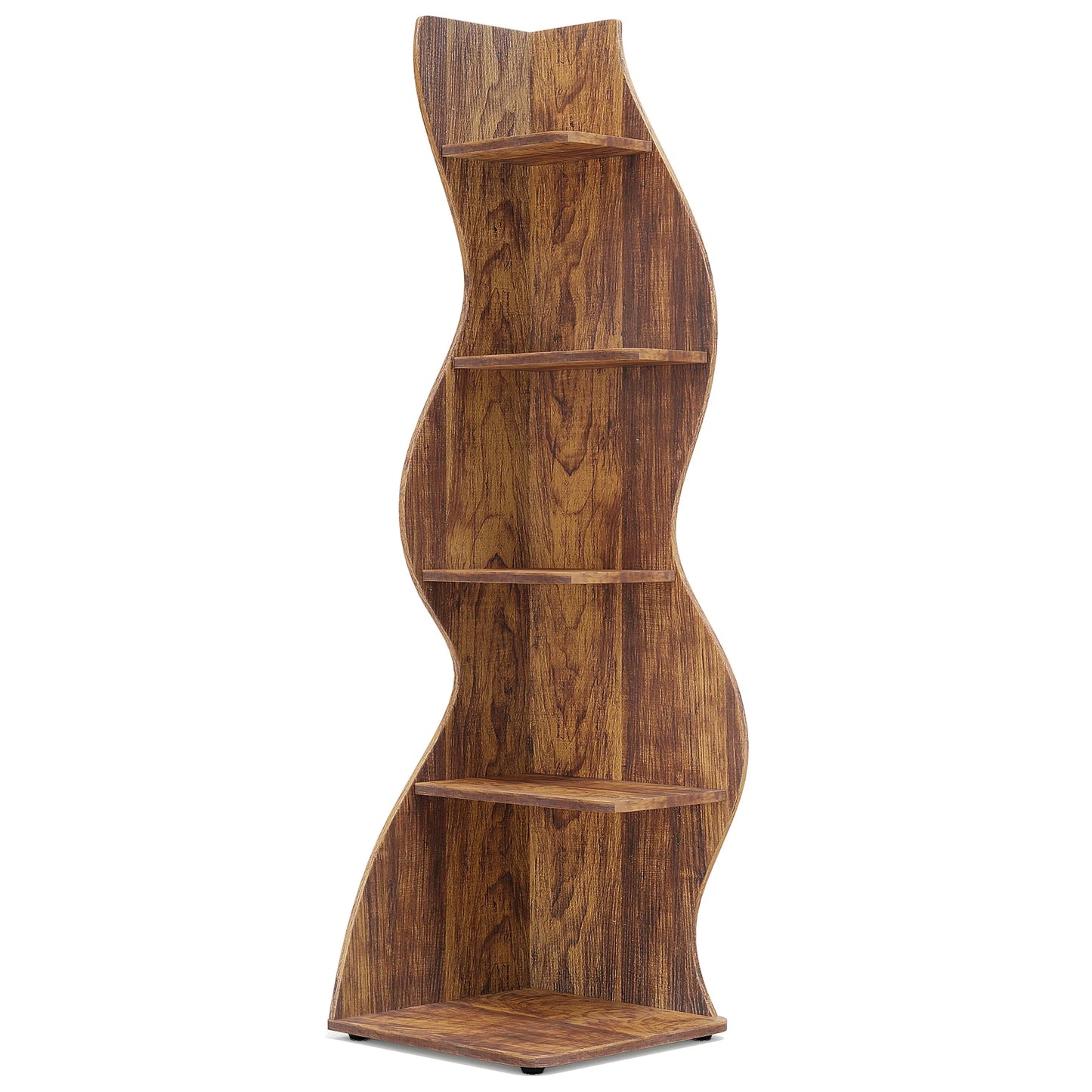 Tribesigns Corner Shelf 5-Tier Wall Bookshelf Plant Stand