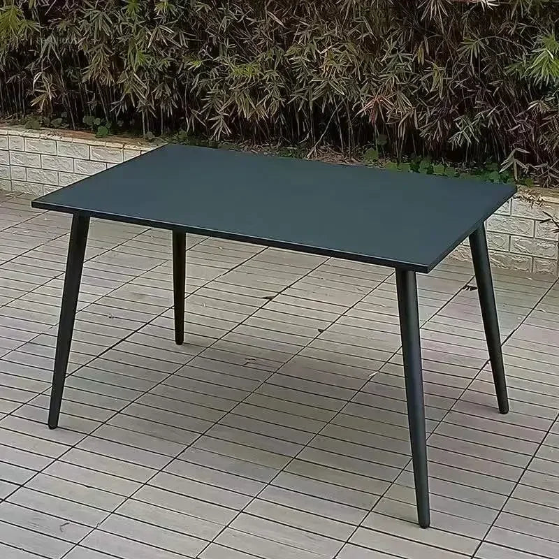 Fosuhouse Metal Outdoor Table Modern Style Waterproof
