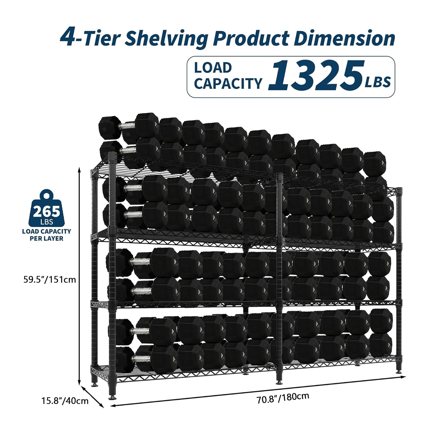 Twister.Ck Heavy Duty Metal Storage Shelves Adjustable For Kitchen Garage