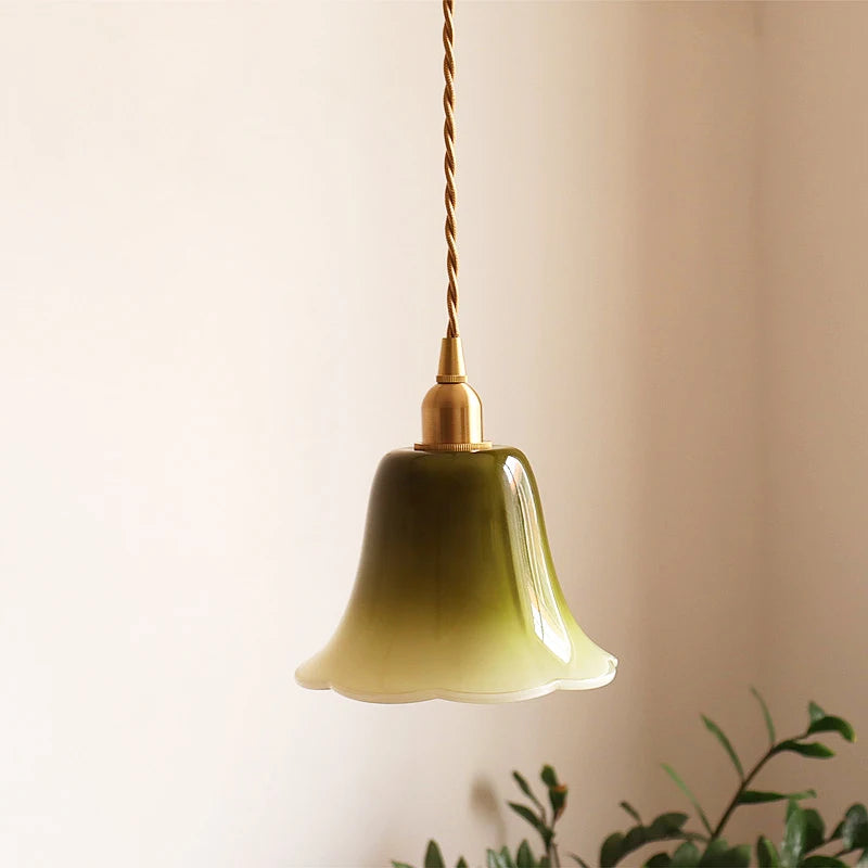 Nordic retro and simple glass chandelier, old Shanghai Republic of China bar counter restaurant bedroom bedside cafe chandelier