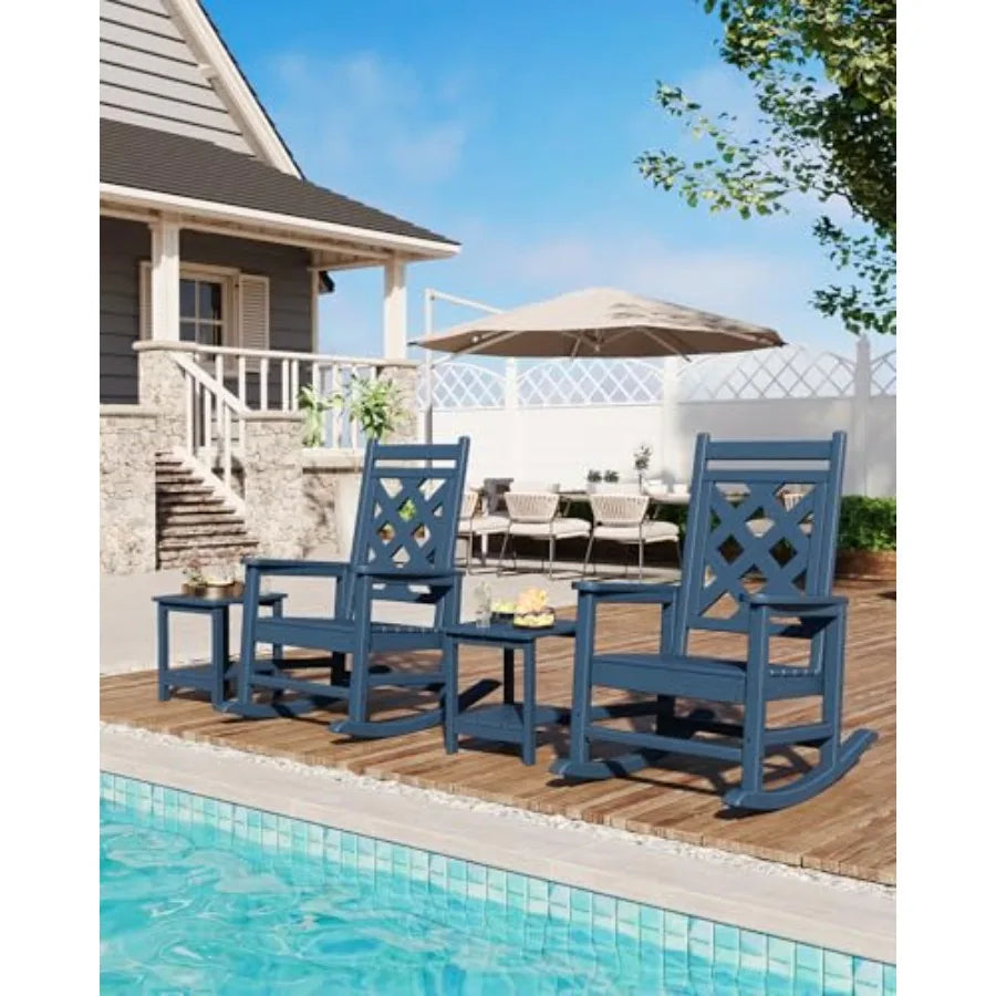 Outdoor Rocking Chair HDPE Weather Resistant Patio Rocker