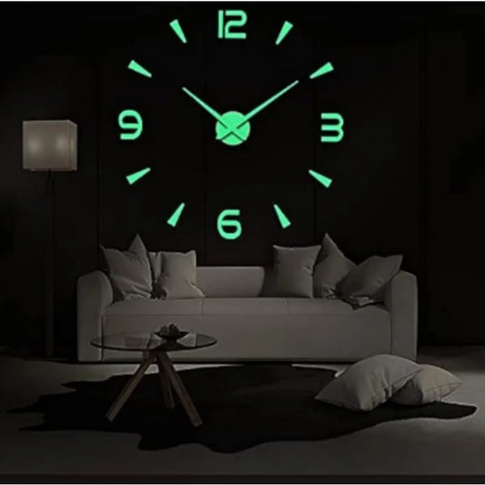 Simple LED wall clock with night light function, silent, modern decorative digital wall clock, DIY 3D digital wall clock