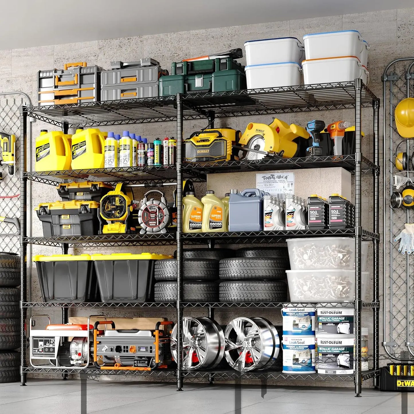 Twister.Ck Heavy Duty Metal Storage Shelves Adjustable For Kitchen Garage