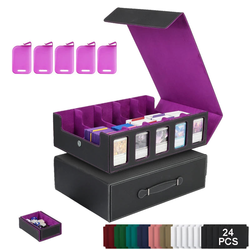 Dreamburgh Leather Trading Card Storage Box With Magnetic Closure