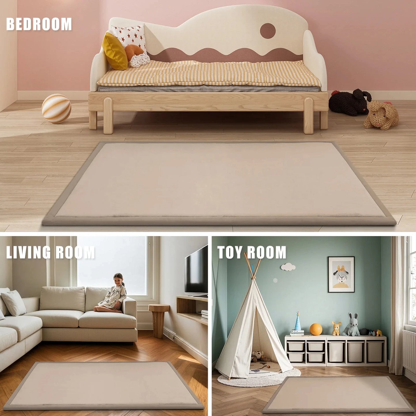 PaPaMat Baby Play Mat Tatami Style Non Slip Living Room Rug