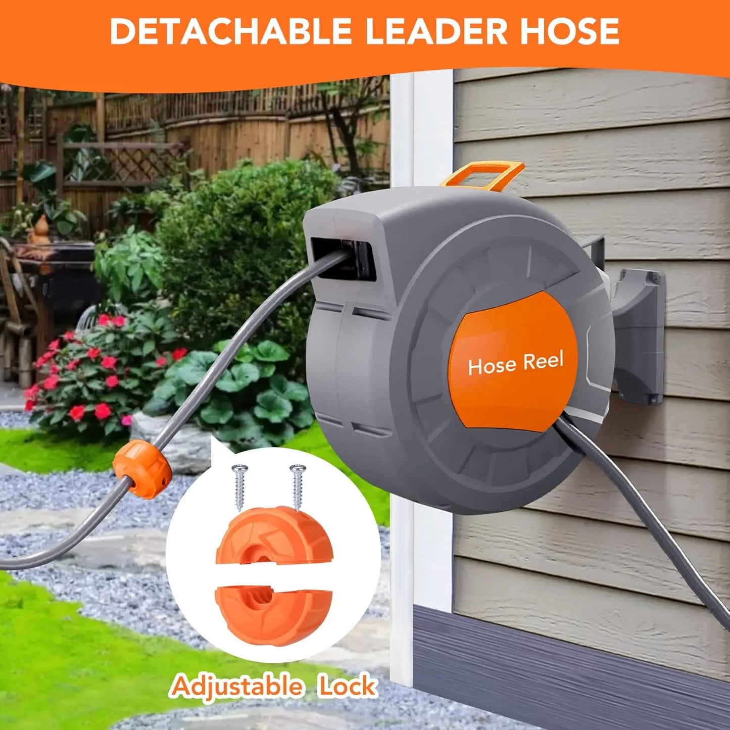 TWISTER.CK Retractable Garden Hose Reel with 9 Function Sprayer