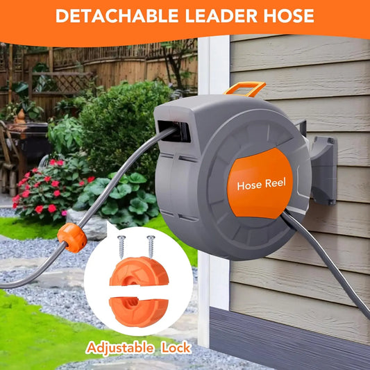 TWISTER.CK Retractable Garden Hose Reel with 9 Function Sprayer