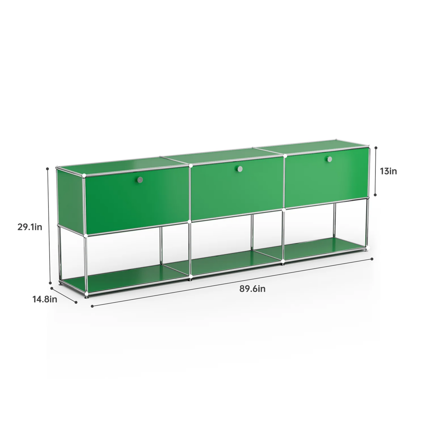 Furgle Modern Modular Metal Storage Cabinet Freestanding Sideboard