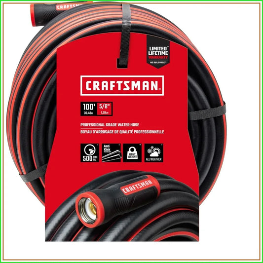 Heavy Duty Garden Hose, 100 ft x 5/8 in, Lightweight & Flexible