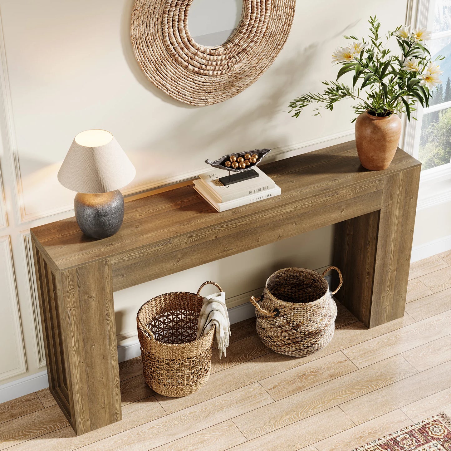 Tribesigns Farmhouse Console Table Narrow Sofa Table For Living Room