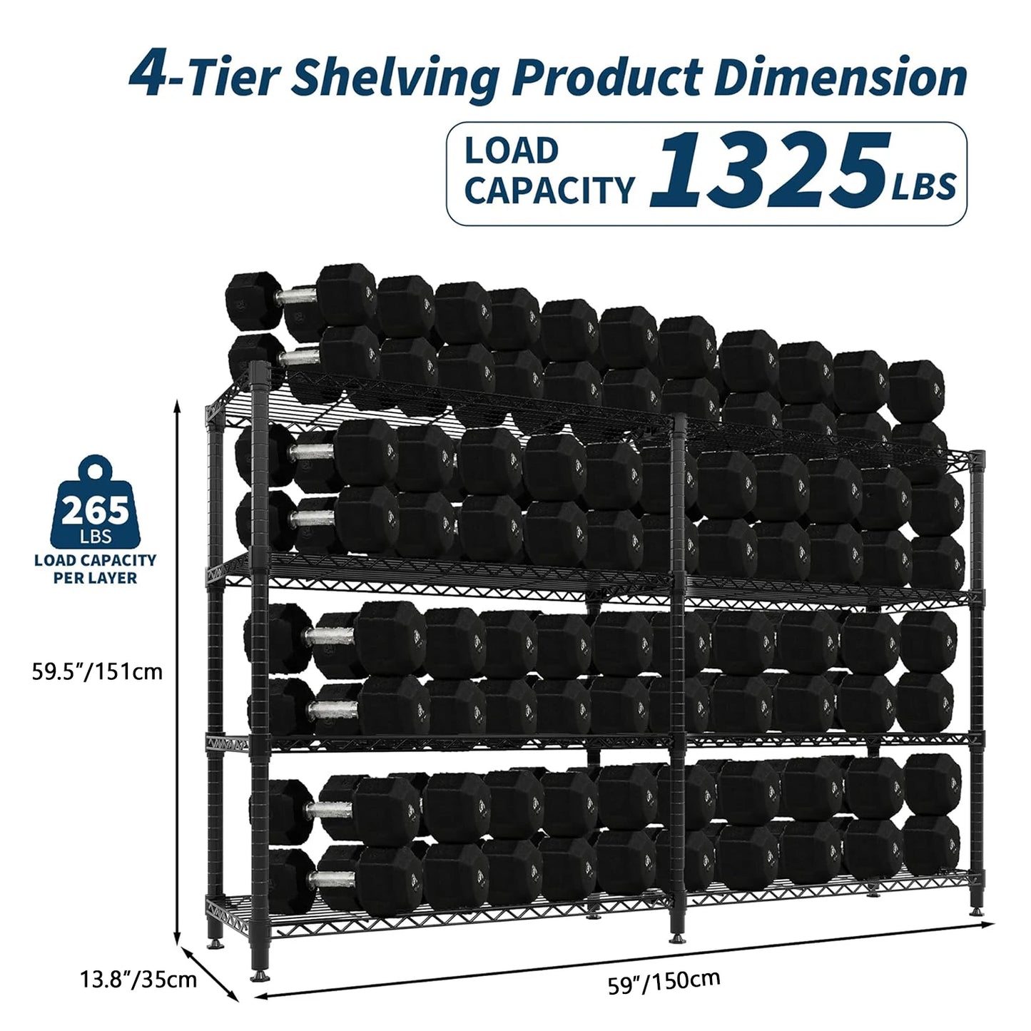 Twister.Ck Heavy Duty Metal Storage Shelves Adjustable For Kitchen Garage