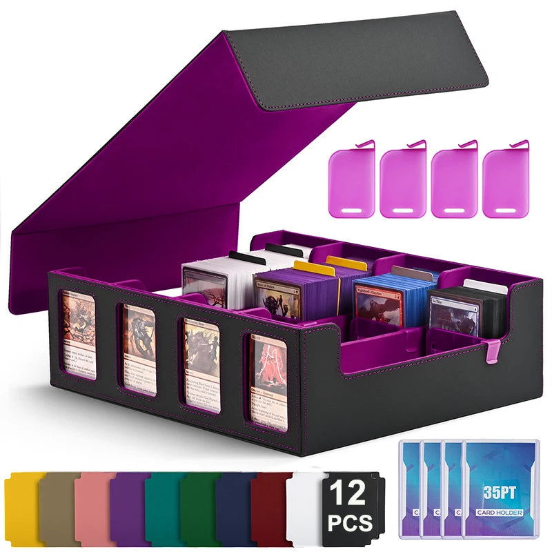 Dreamburgh Leather Trading Card Storage Box With Magnetic Closure