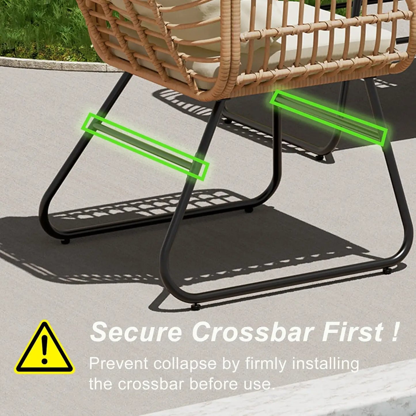 OEING All-Weather Wicker Outdoor Patio Furniture Set With Cushions