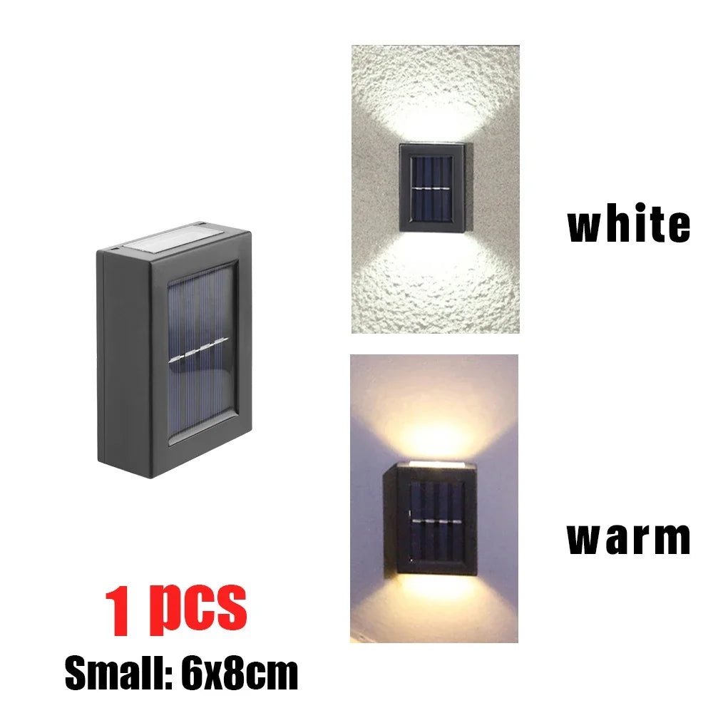 AlliLit Outdoor Solar LED Wall Lights 1-8 Pack Waterproof Garden