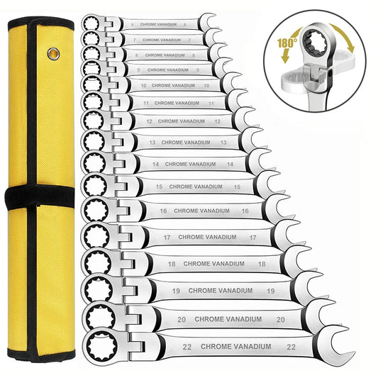 Durable 72 Tooth Ratchet Wrench Set Metric Multi Function