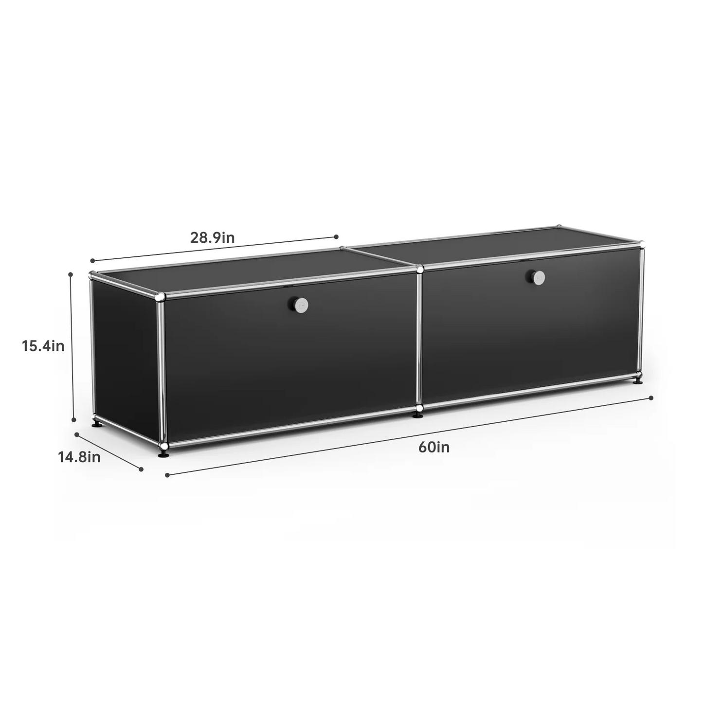 Furgle Modern Modular Metal Storage Cabinet Freestanding Sideboard