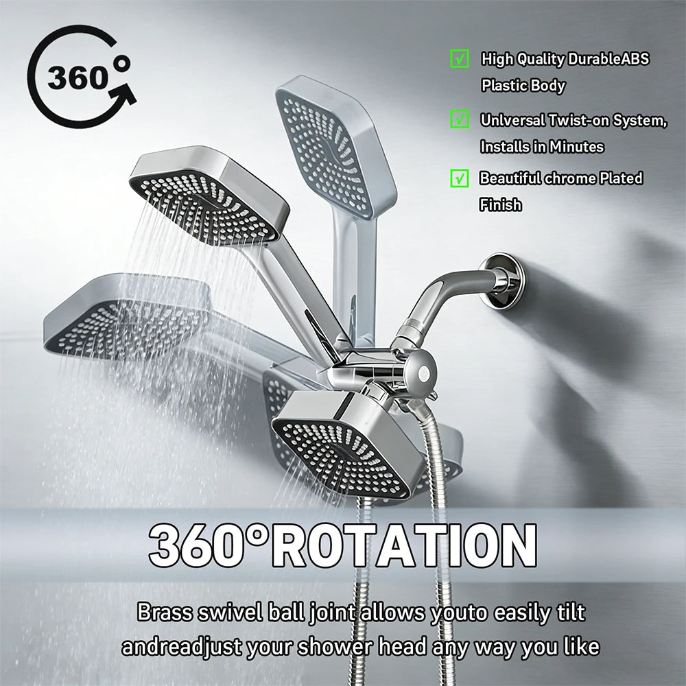 High Flow Shower Head And Handheld Shower Set With Hose