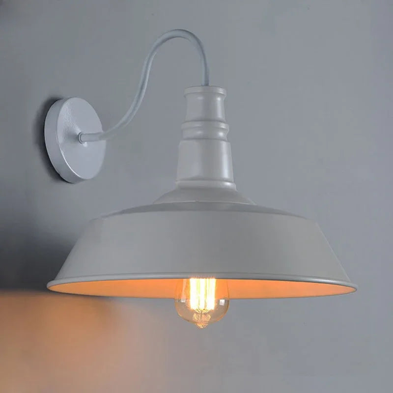 Vintage Wall Lamp Loft Lamp Balcony Wrought Iron Wall Lamp (black,white) LED Lights  Wall Lights for Home