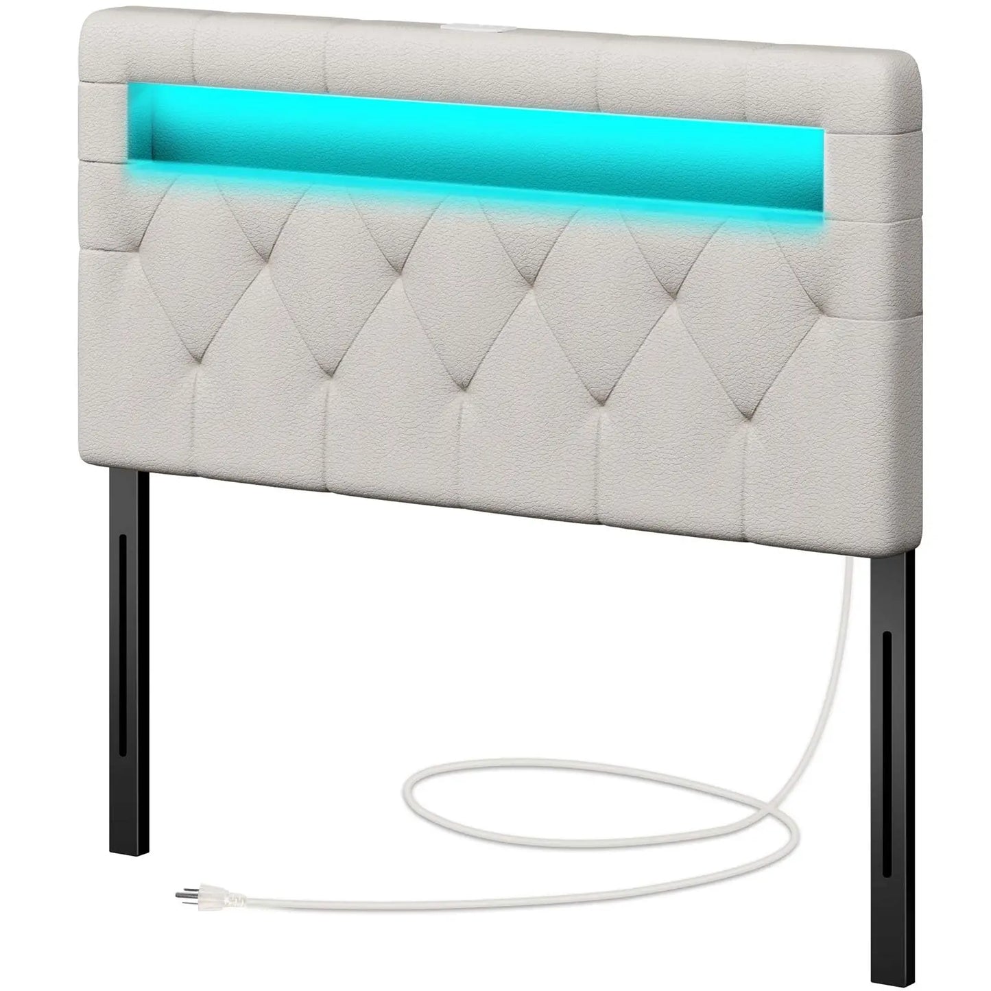 XIUWO LED Headboard For Queen Bed With USB Type-C Port