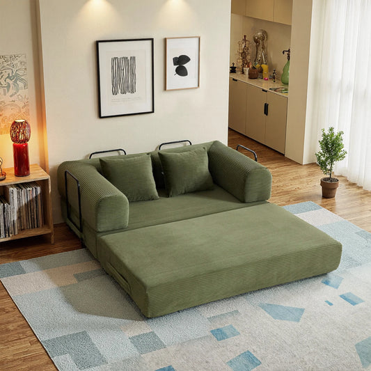 THOLASIS 4-in-1 Cloud Boneless Convertible Floor Sofa Bed