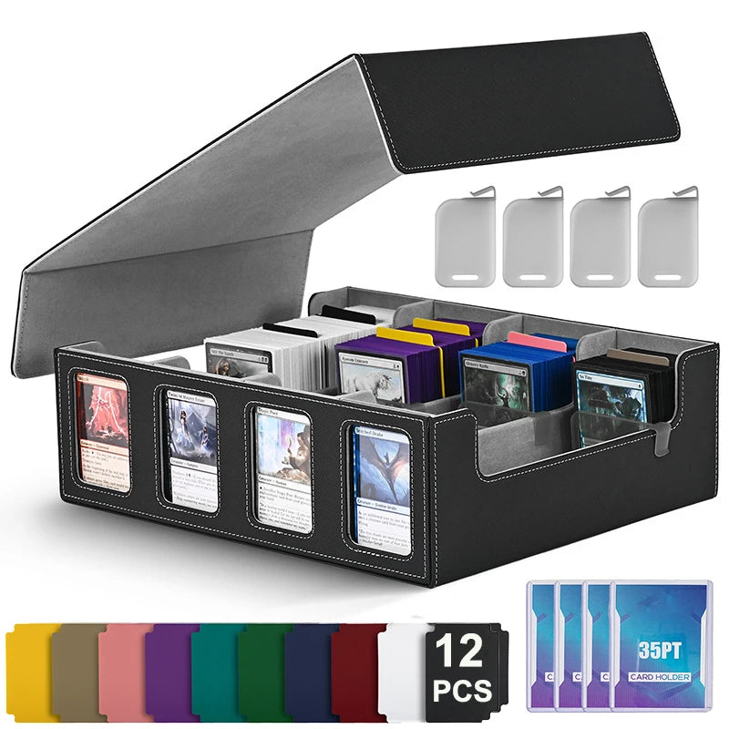 Dreamburgh Leather Trading Card Storage Box With Magnetic Closure