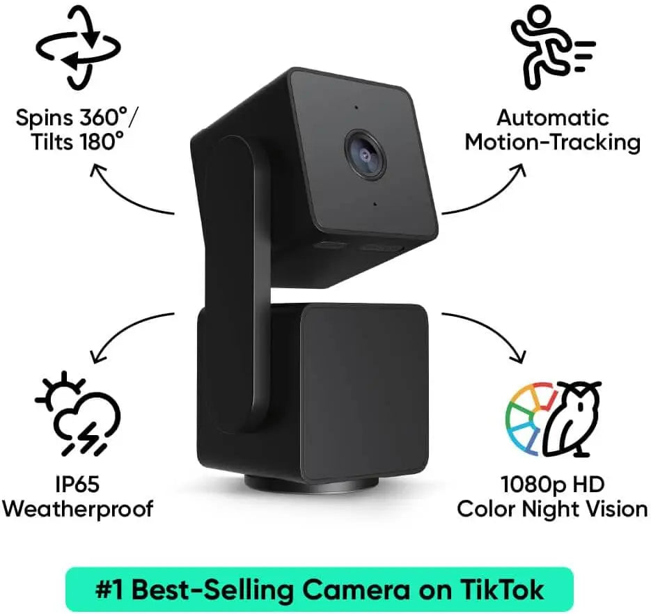 Indoor Outdoor 1080P 360 Pan Tilt Zoom WiFi Security Camera