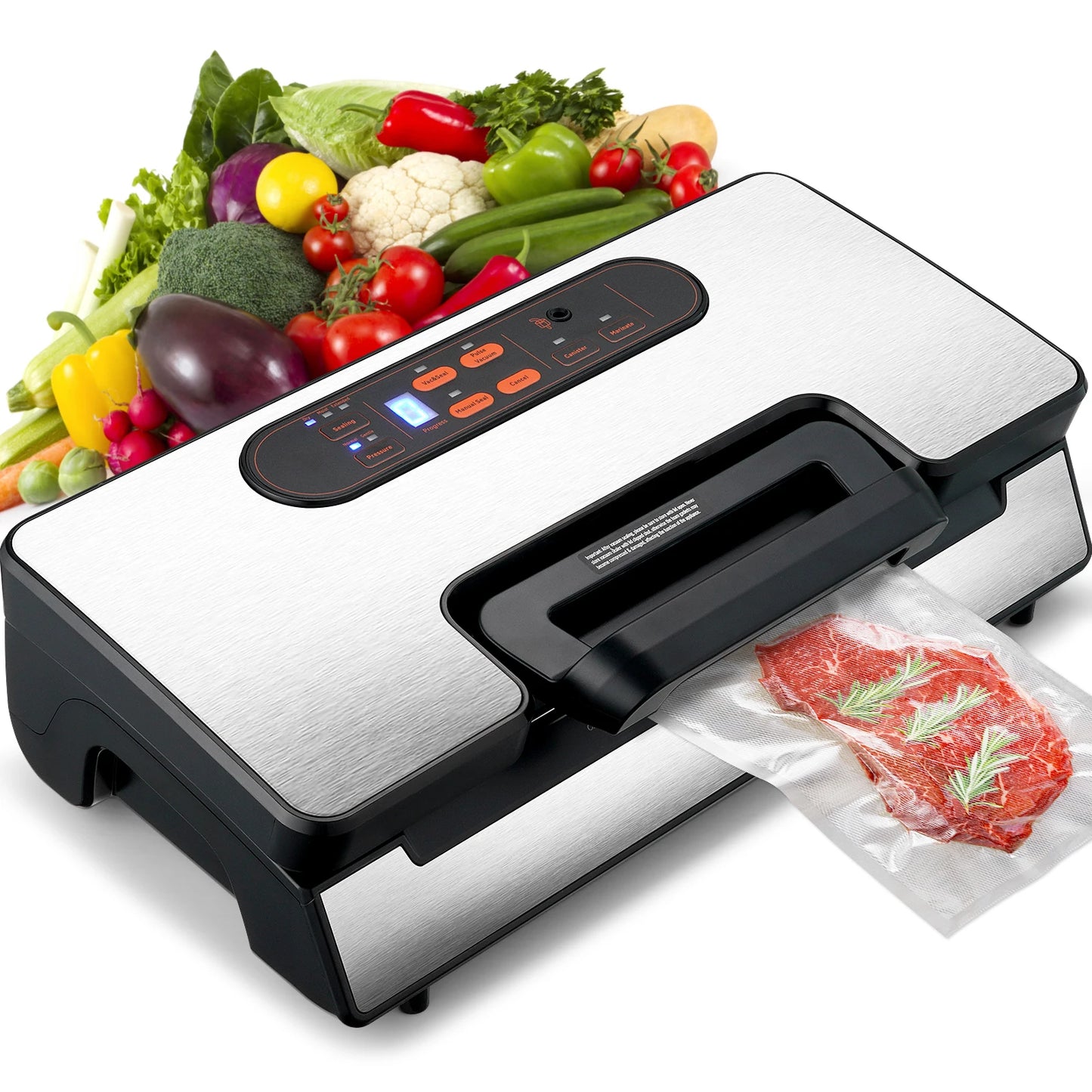 SucceBuy Vacuum Sealer Food Packaging Machine 90KPa 130W