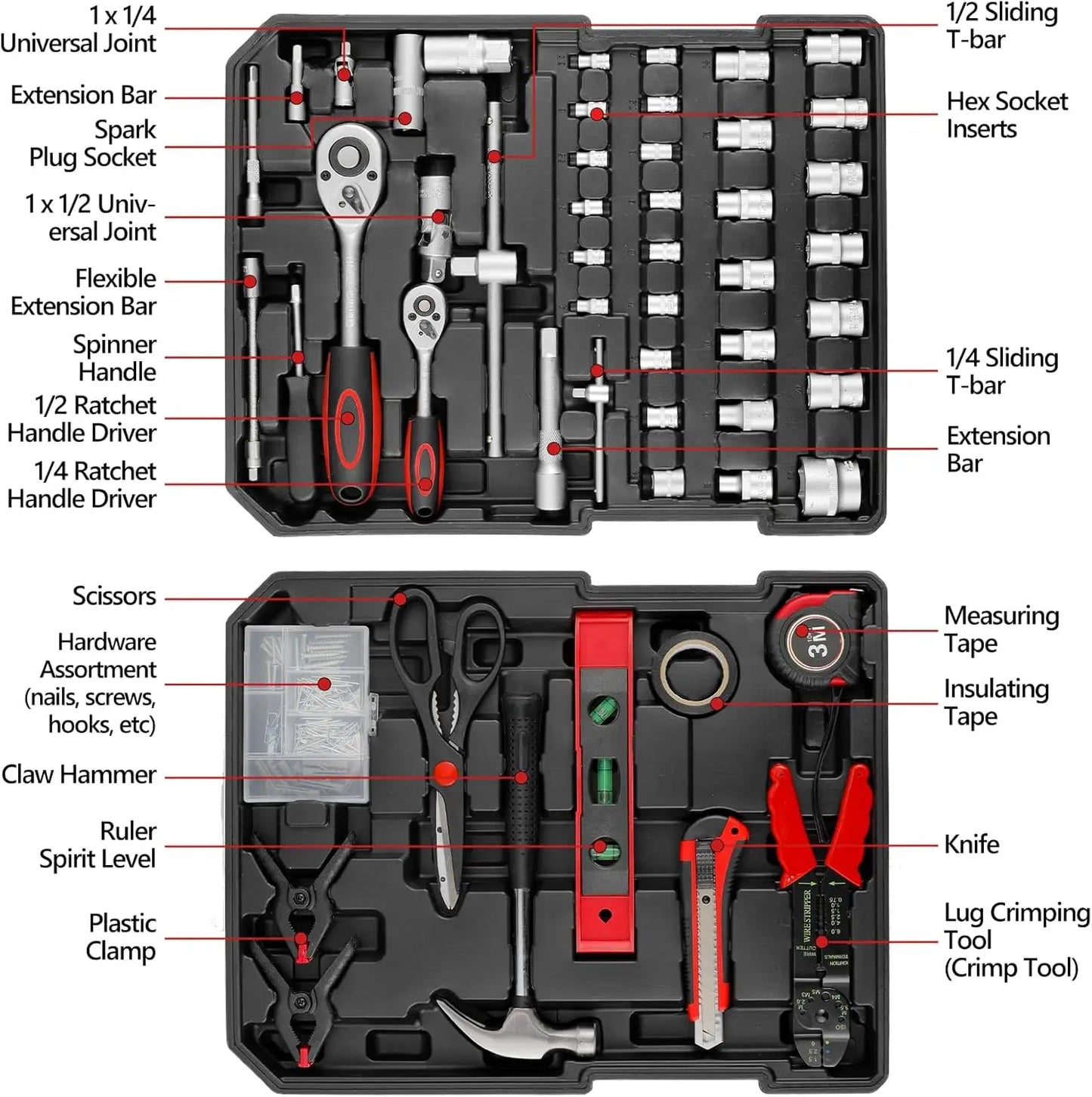 TLGREEN 799-Piece Mechanic Tool Set With Trolley Case