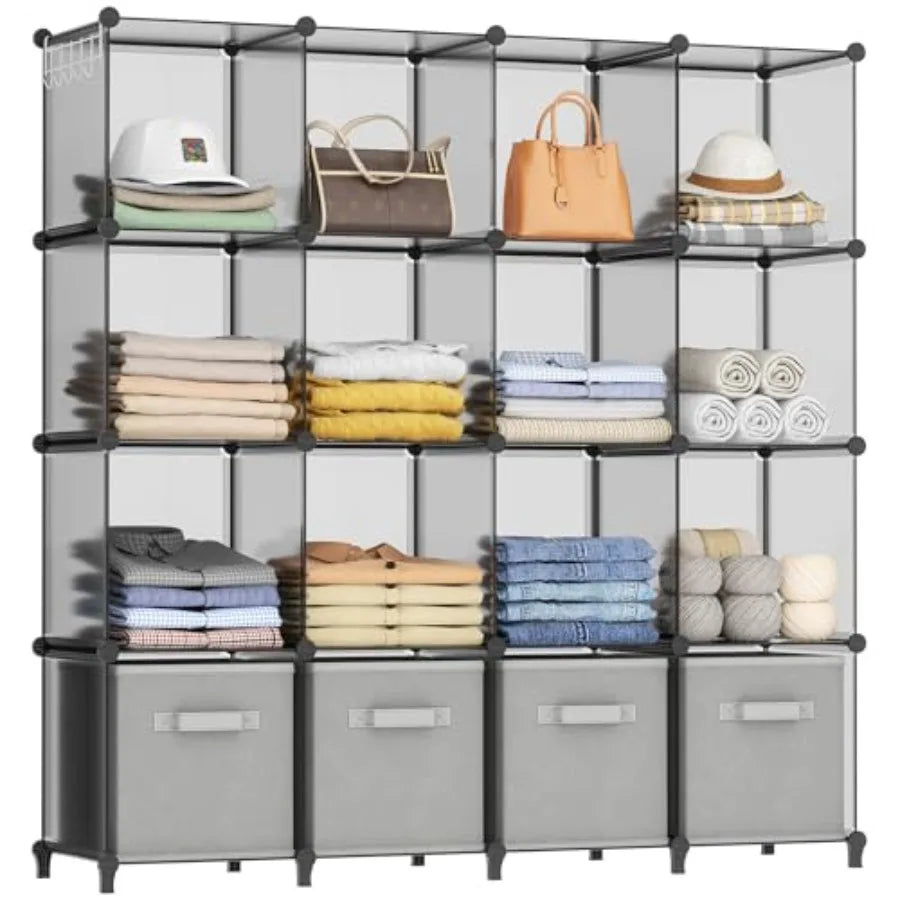 Plastic Cube Closet Organizer Shelves For Clothes And Bedroom Storage