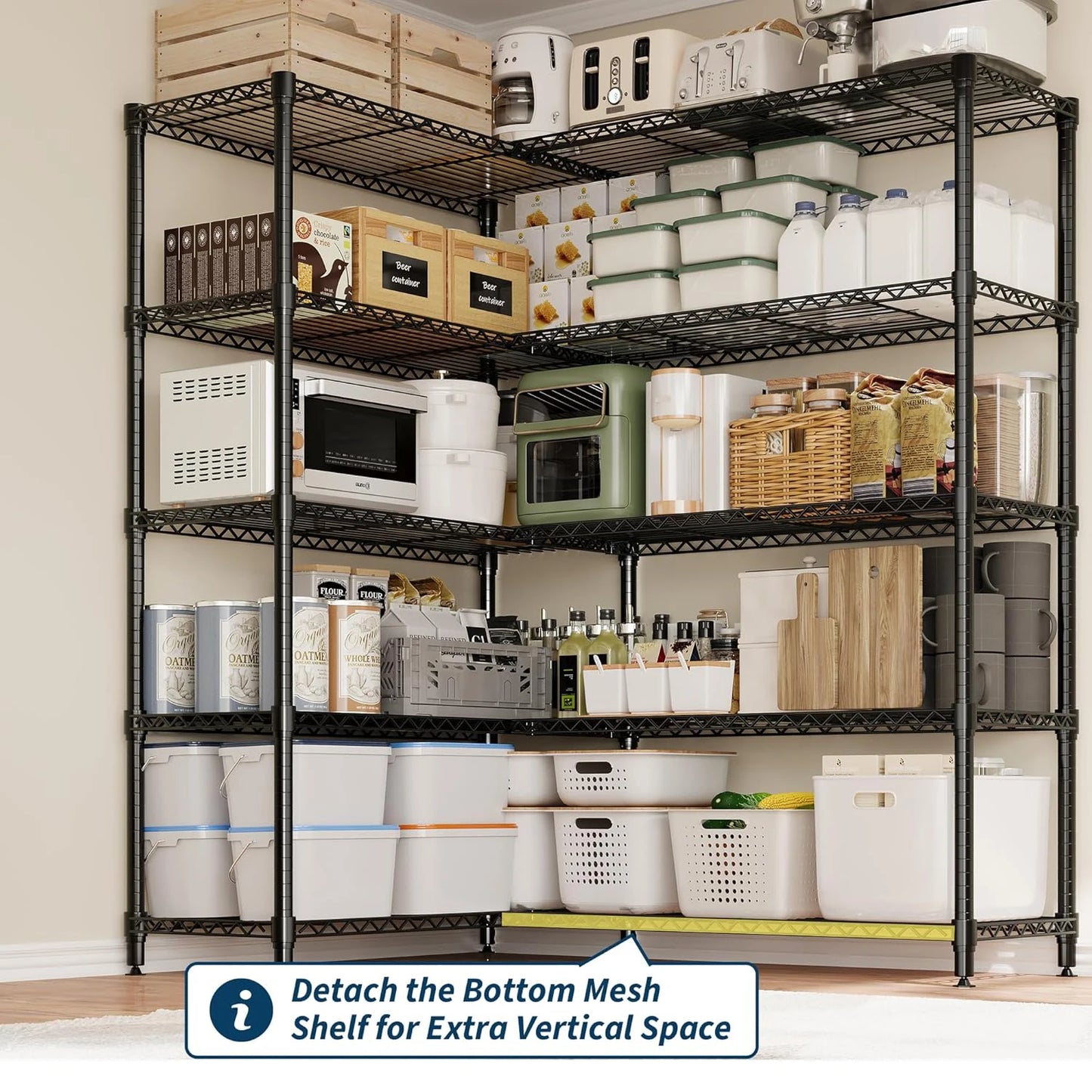 Twister.Ck Heavy Duty Metal Storage Shelves Adjustable For Kitchen Garage