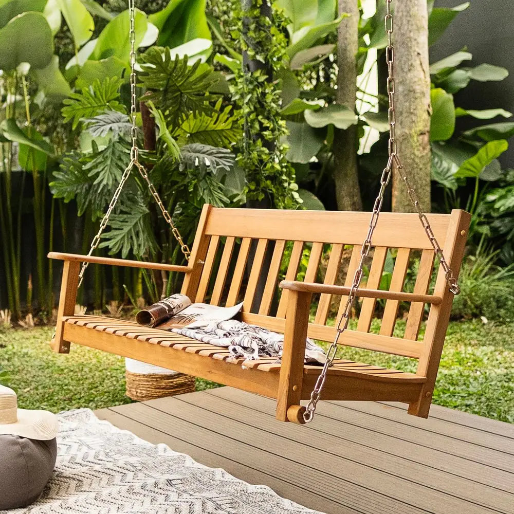 3 Seat Patio Swings with Weather Resistant Steel Frame Adjustable Canopy, Reclining Outdoor Porch Swing with Cushion for Backya
